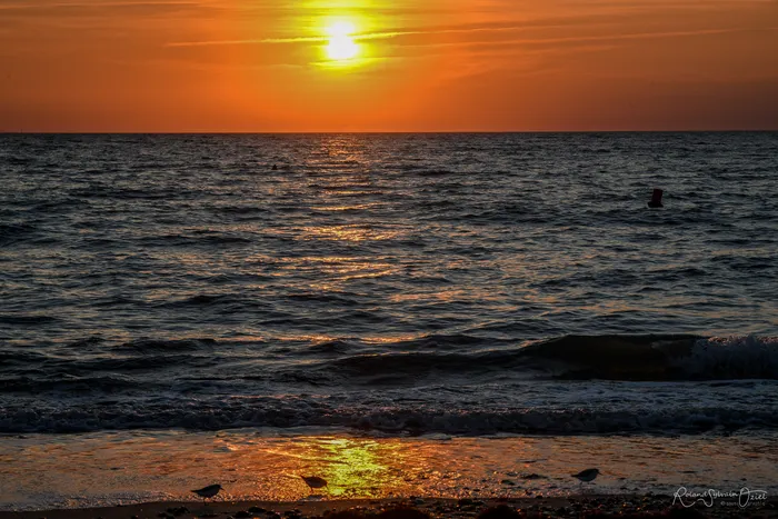 Coucher de soleil sur la plage de Saint Hilaire de Riez